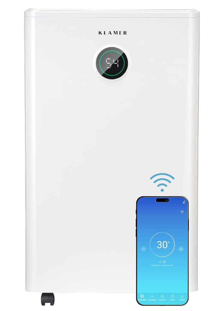 KLAMER Luftentfeuchter elektrisch 25L mit Wifi (80 m²) – Vergleich auf KlimaCheck24
