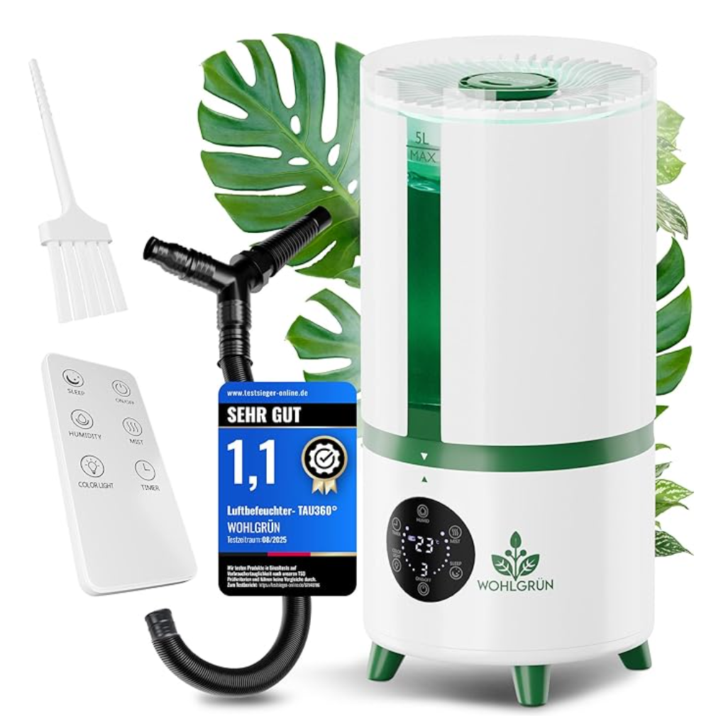 Wohlgrün TAU360 Ultraschall Luftbefeuchter 5L – Vergleich auf KlimaCheck24